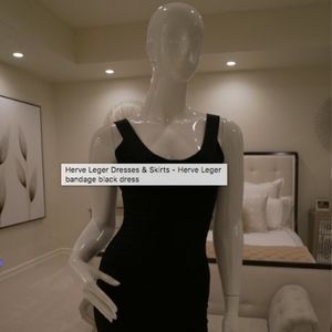 Herve Leger Bandage Black Dress